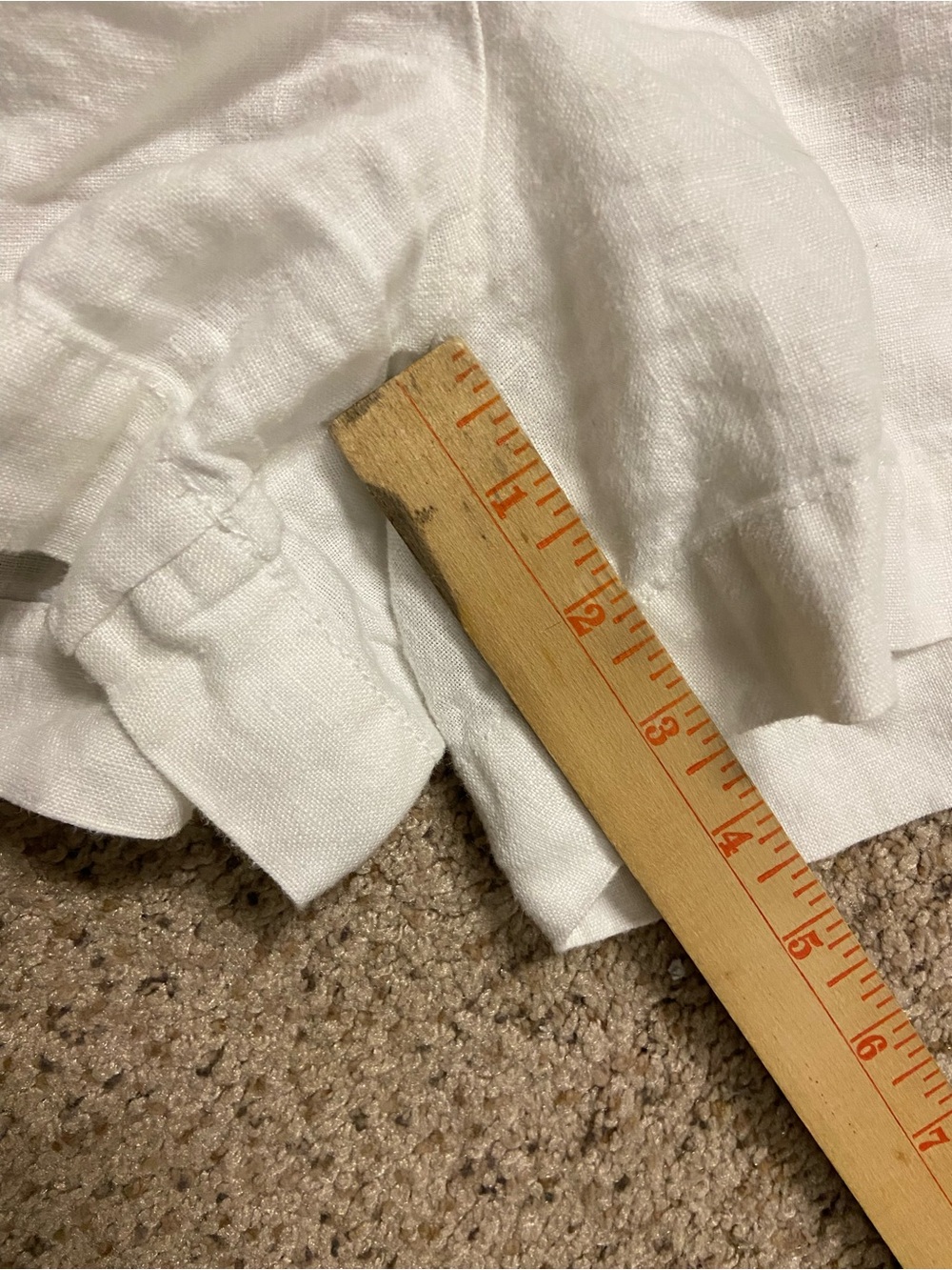 Athleta Retreat 100% Linen Shorts Women’s Sz L Mid Rise White Zipper Pockets - Picture 4 of 6